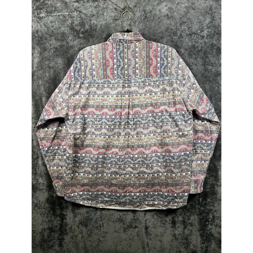 Vintage Gant Salty Dog Southwestern Aztec Button Up Shirt Men’s L Cotton USA - Picture 4 of 5